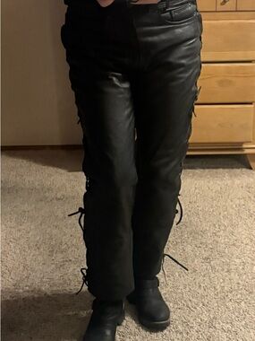 Leather Straight-Leg  Pants by Louis